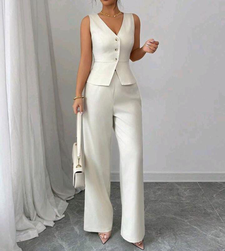 Conjunto de pantalón y chaleco elegante