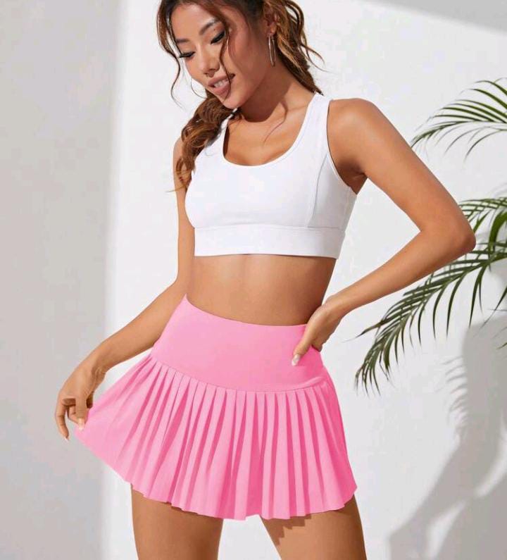 Falda de tenis rosa
