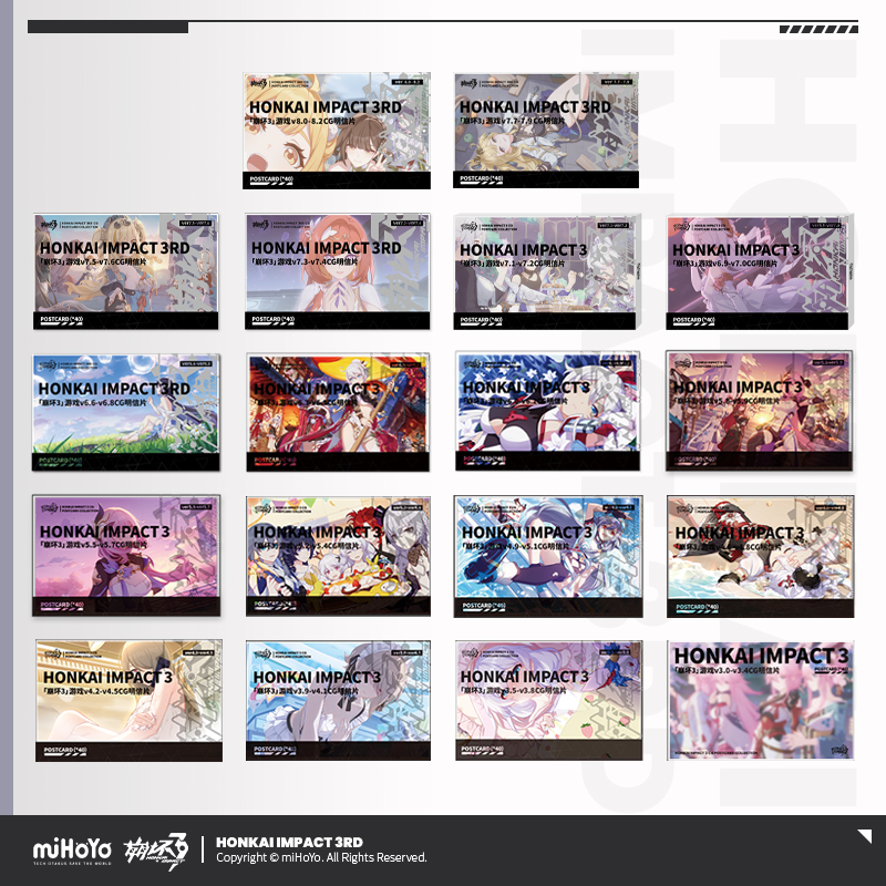 [HONKAI IMPACT 3] Main Story Illustration Postcard Set