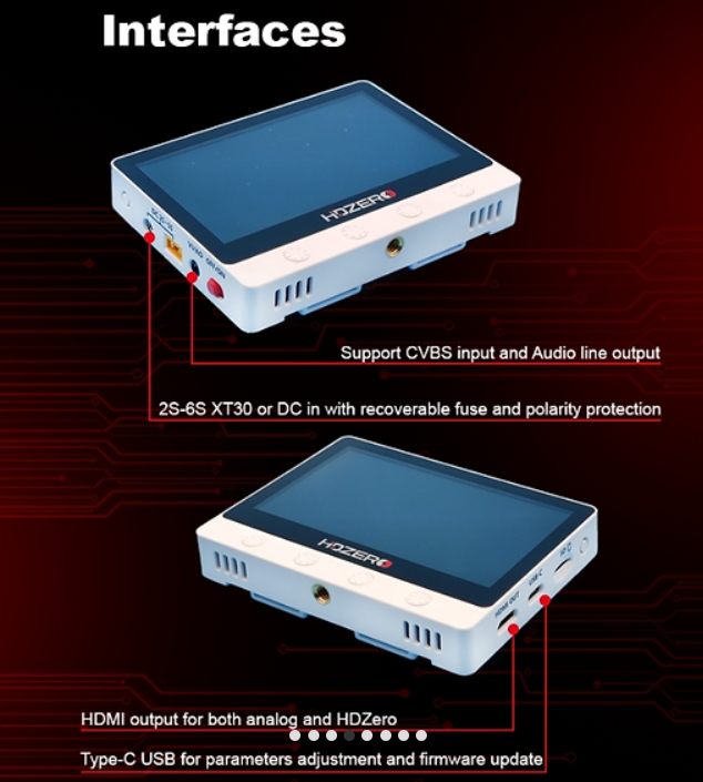 Màn hình FPV HDzero 4,3 inch thu 2 sóng HDzero&Analog