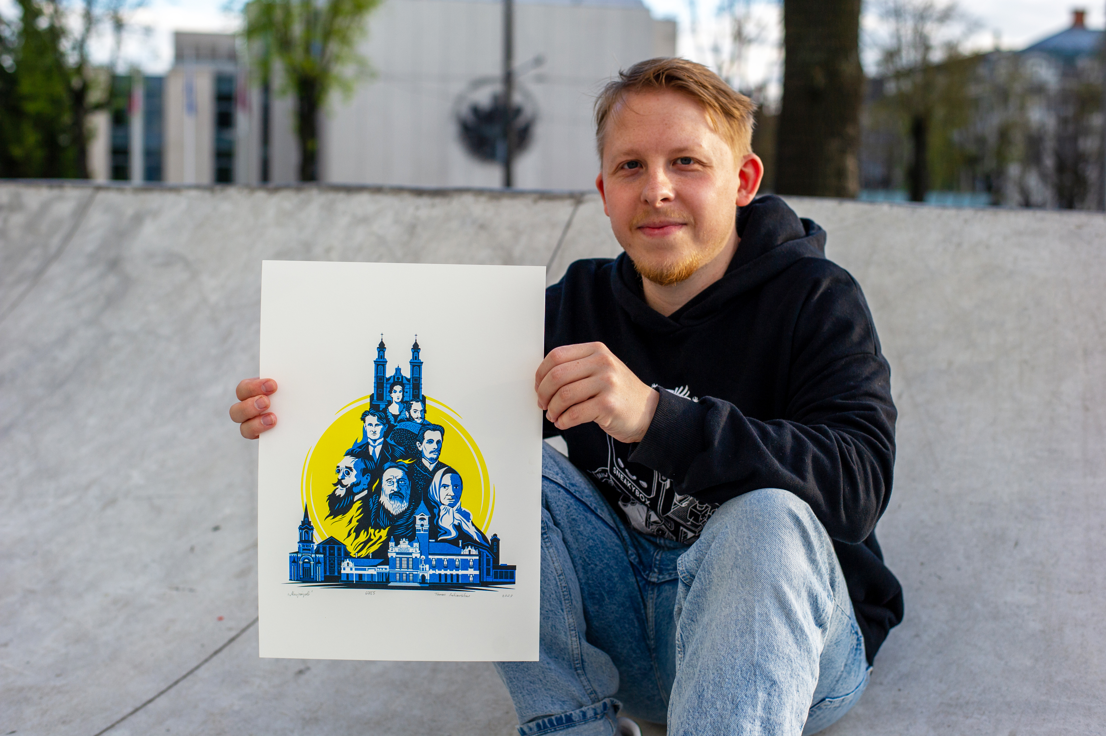 "Marijampolė" risograph poster