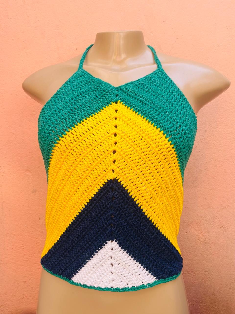 Cropped Crochê Brasil