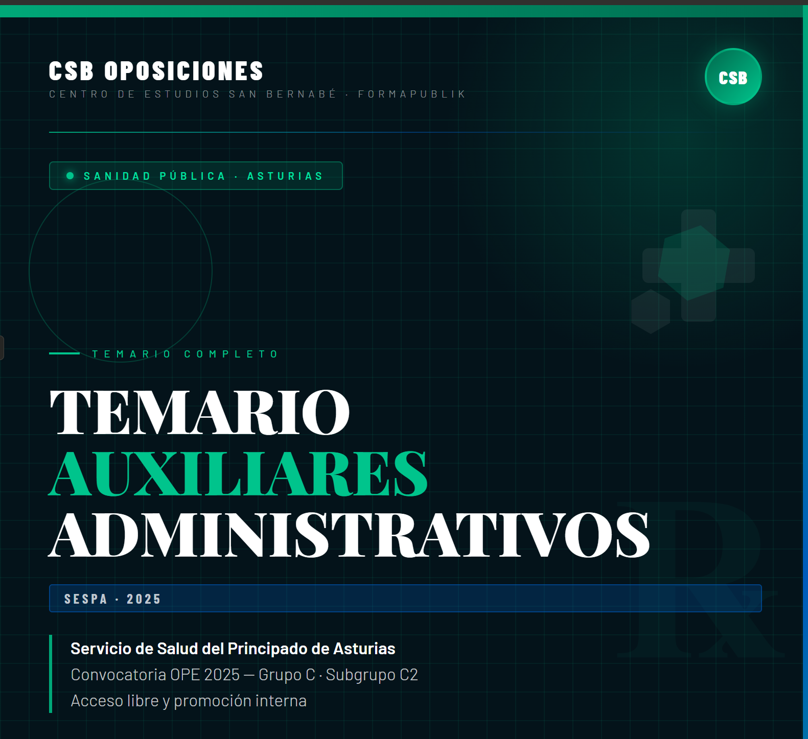 Auxiliar Adminsitrativo (SESPA 2025)