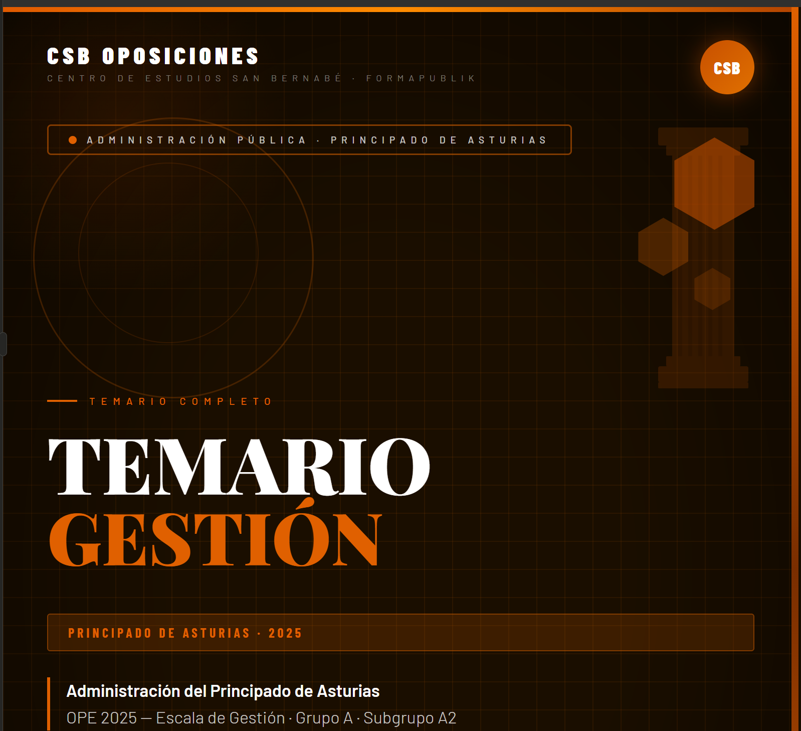 Temario Cuerpo Gestión del Principado