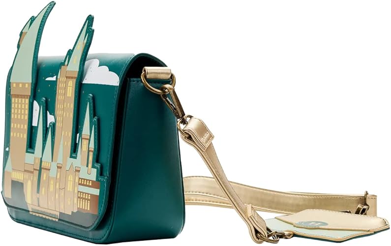 Loungefly Harry Potter Golden Hogwarts Bolsa transversal