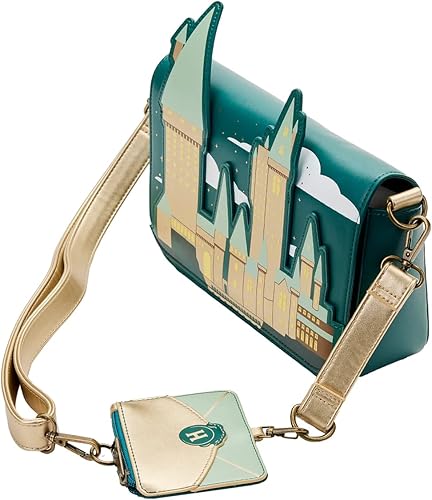 Loungefly Harry Potter Golden Hogwarts Bolsa transversal