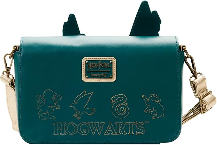 Loungefly Harry Potter Golden Hogwarts Bolsa transversal