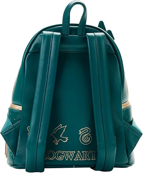 Loungefly Mini mochila Harry Potter Golden Hogwarts, Verde, Standard