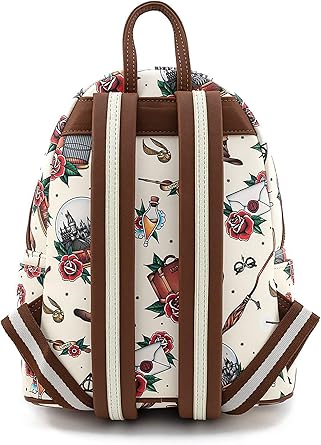 Loungefly Harry Potter Tattoo Art Cream Color Womens Double Strap Shoulder Bag Purse