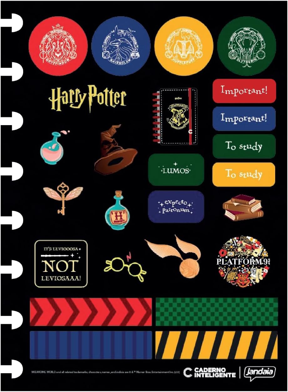 Caderno Inteligente, Grande, Harry Potter, 200x275 mm, 80 Folhas