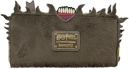 Loungefly Carteira Harry Potter Monster Book of Monsters, Marrom, Carteira com zíper
