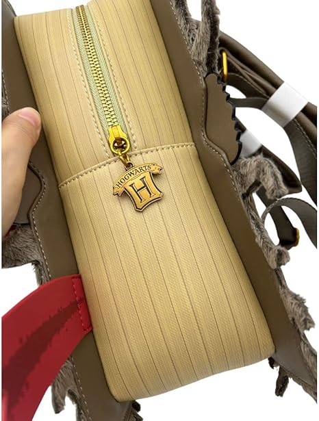 Loungefly Harry Potter Livro dos Monstros Bolsa de ombro dupla em forma de livro, Marrom, Large, Bolsa de ombro com alça dupla
