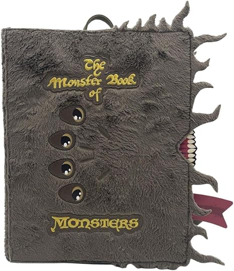 Loungefly Harry Potter Livro dos Monstros Bolsa de ombro dupla em forma de livro, Marrom, Large, Bolsa de ombro com alça dupla