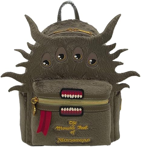 Loungefly Harry Potter Monster Book of Monsters Cosplay Bolsa de ombro com alça dupla, Marrom