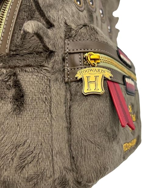Loungefly Harry Potter Monster Book of Monsters Cosplay Bolsa de ombro com alça dupla, Marrom