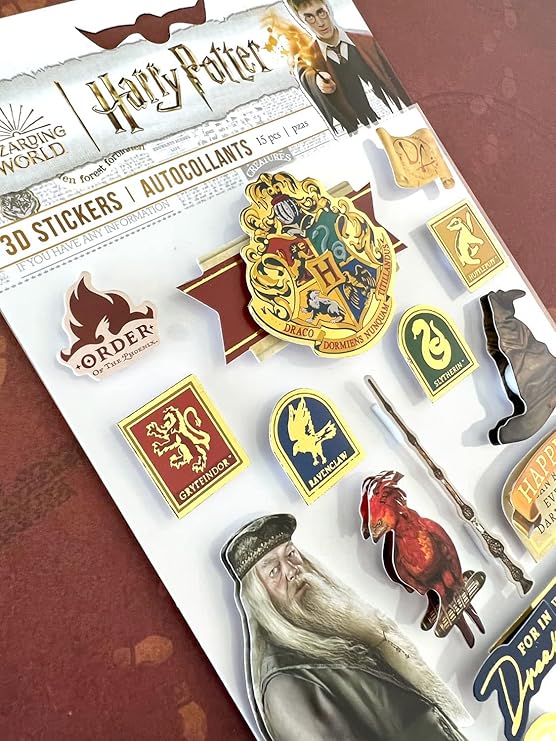 Paper House Productions Folha de adesivos de scrapbook 3D recortada Harry Potter - Hogwarts com Dumbledore