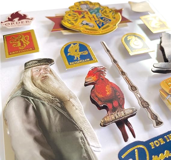 Paper House Productions Folha de adesivos de scrapbook 3D recortada Harry Potter - Hogwarts com Dumbledore