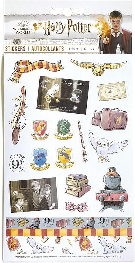 Paper House Productions Pacote de adesivos em aquarela Harry Potter (pacote com 3)