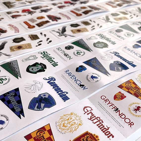 Paper House Productions Harry Potter Caixa de rolo de adesivos oficialmente licenciada de 770 peças - casas, personagens, adesivos de planejador e mais!