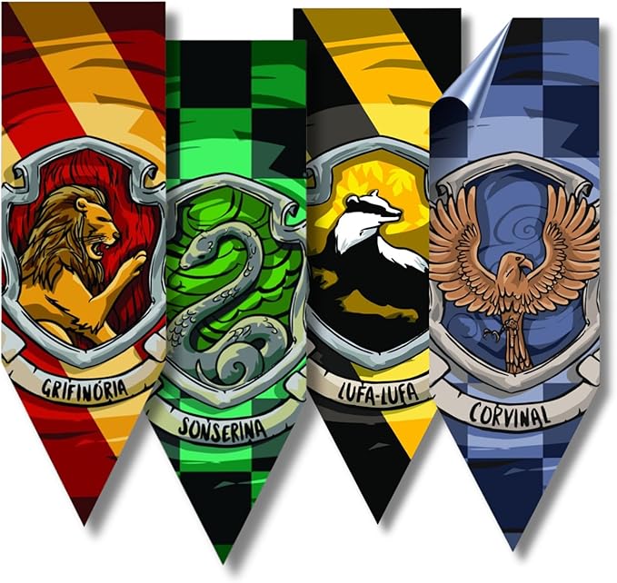 Kit Harry: Carta Personalizada Hogwarts, Chapéu Seletor & Posters Casas Hogwarts