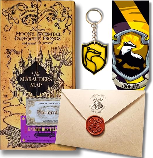 Kit Lufa-Lufa: Maroto + Carta Aceitação Hogwarts Personalizável + Chaveiro Lufa-Lufa + Poster - Harry Visite a loja Amageek 5,0 5,0 de 5 estrelas    1 classificação | Pesquisar nesta página