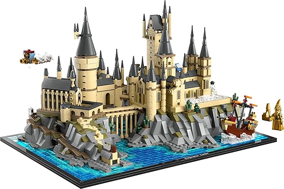 LEGO 76419 Harry Potter Castelo e Terreno de Hogwarts, locais comemorativos: Torre de astronomia, sala de jantar, câmara dos segredos, mochila de exposição para fãs adultos