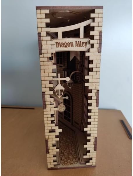 RR.Markeplace Aparador de Livros Harry Potter Beco Diagonal Iluminado Quarto (Desmontado) - MDF Bege