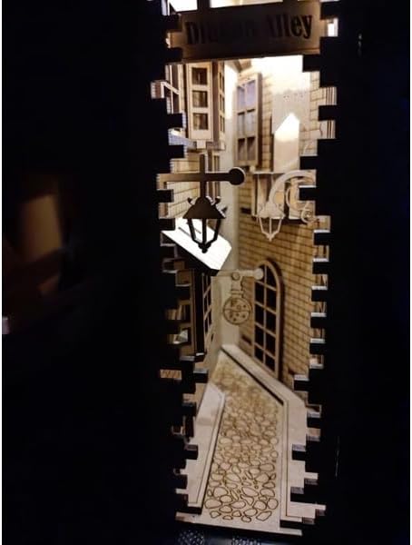 RR.Markeplace Aparador de Livros Harry Potter Beco Diagonal Iluminado Quarto (Desmontado) - MDF Bege
