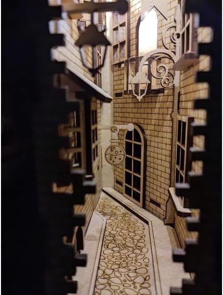RR.Markeplace Aparador de Livros Harry Potter Beco Diagonal Iluminado Quarto (Desmontado) - MDF Bege