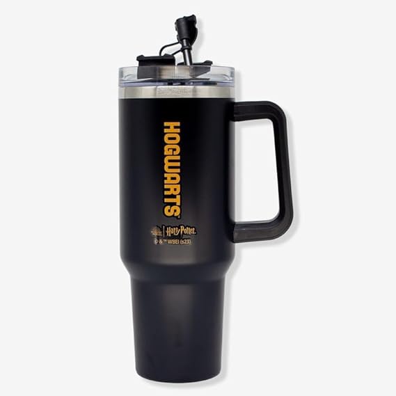 Canecão Tumbler 1,15l Hogwarts Hp Inox Com Canudo E Pingente Zona Criativa
