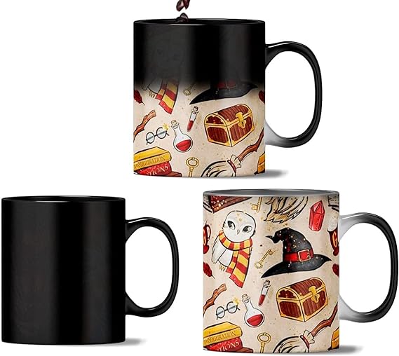 Caneca Magica Harry Potter Divertida 325 Ml De Porcelana