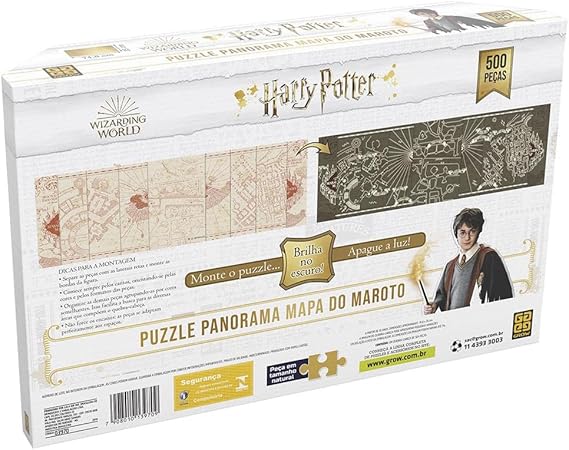 Quebra-Cabeça Panorâmico Harry Potter - Brilha no Escuro 500 peças