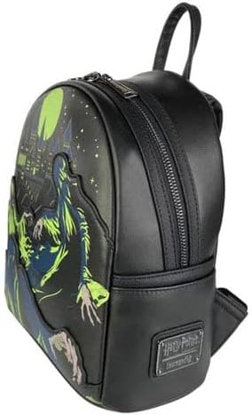Loungefly Mochila exclusiva Harry Potter por Glowing Dementor Heo, Preto, P