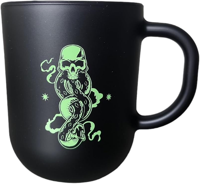 Caneca Xícara Vidro Prime Harry Potter Hogwarts Casas 300ml (Marca da Morte)