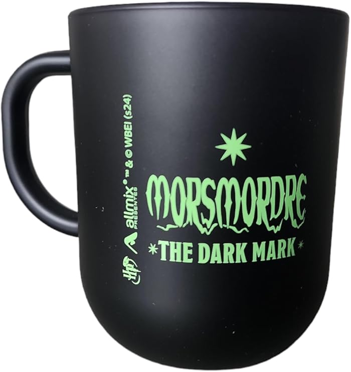 Caneca Xícara Vidro Prime Harry Potter Hogwarts Casas 300ml (Marca da Morte)