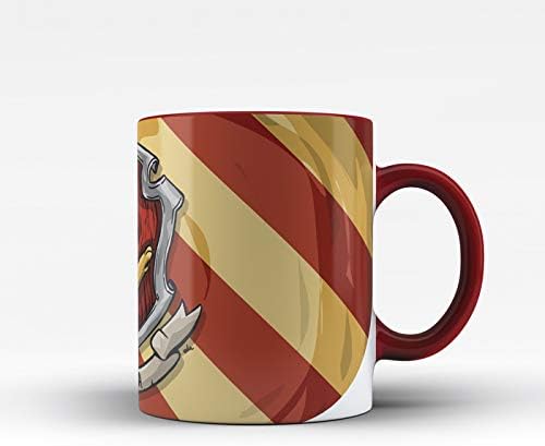 GeekMania Caneca Grifinoria - Harry Potter, Cerâmica, Cilíndrico, 325 Milliliters, Xícara Temática de Harry Potter