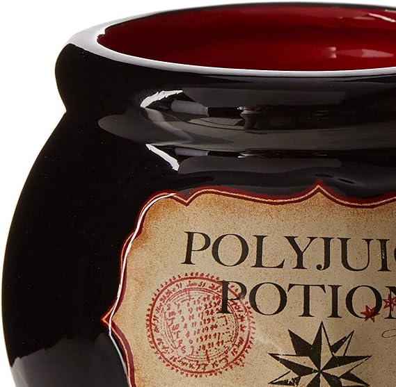 Silver Buffalo Warner Bros Caneca de café de cerâmica esculpida em 3D Polyjuice Potion, 590 ml, multicolorida