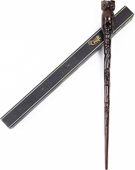 Handicraftviet Varinha mágica de Coruja 38cm