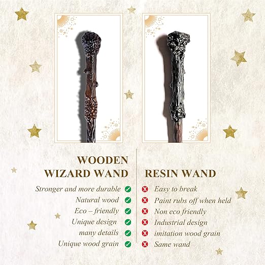 Handicraftviet Varinha mágica de Feiticeiro 38cm