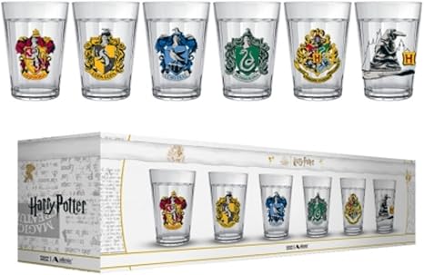 Allmix, Kit Presente Harry Potter Casas Hogwarts 6 Copos Americanos