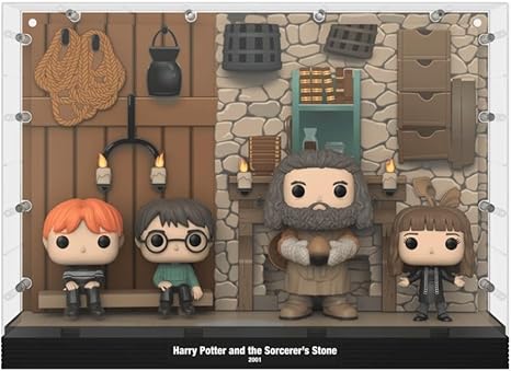 Boneco Funko Heroes Harry Potter e a Pedra Filosofal com ambiente e 4 Personagens