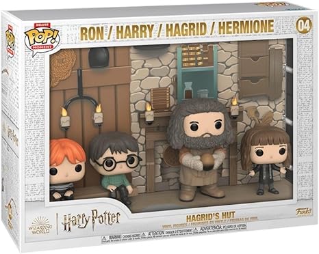 Boneco Funko Heroes Harry Potter e a Pedra Filosofal com ambiente e 4 Personagens