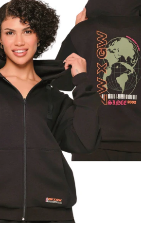 Graphic Zip-Up Hoodie