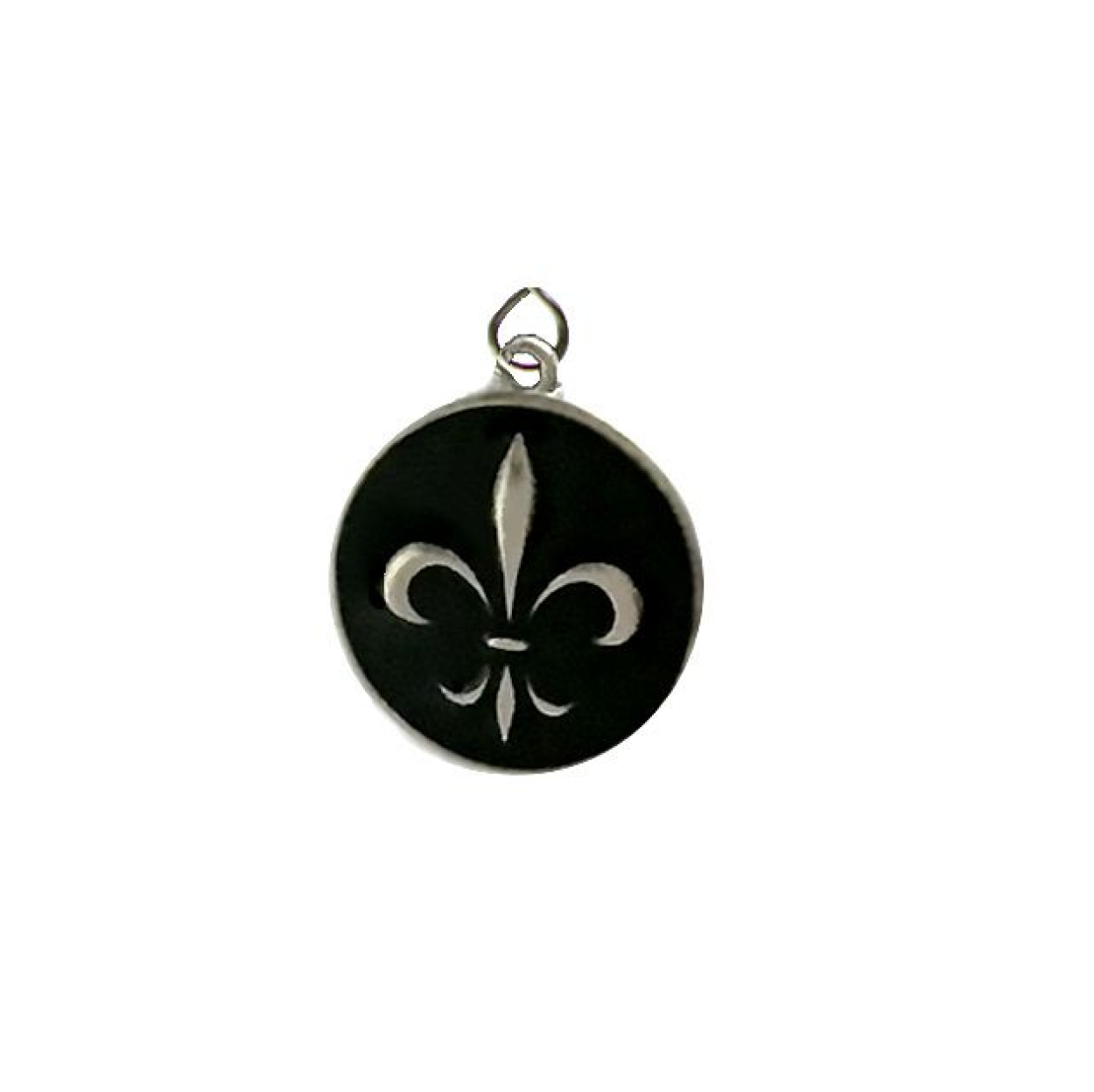 Pingente de Flor-de-Lis Preto