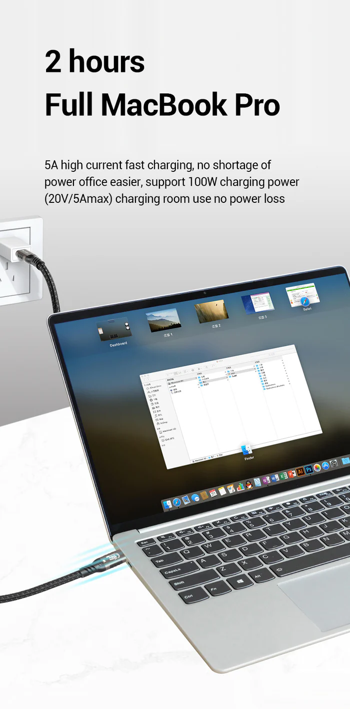 Black-i USB-C 4K Cable - 1.5 Meter Length with 20 Gbps