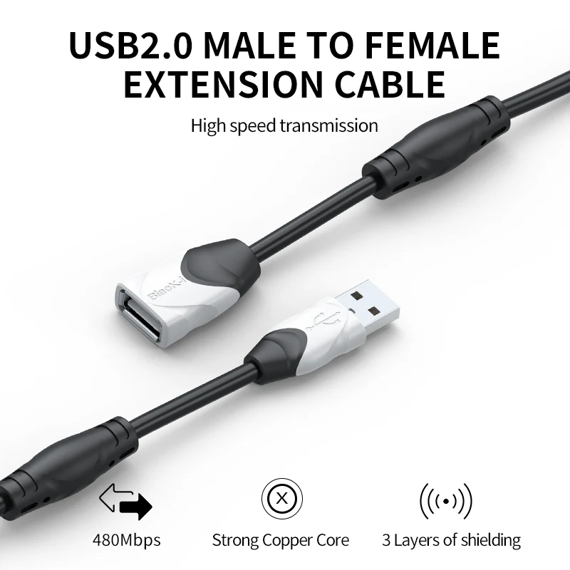Black-i USB 2.0 Extension Cable