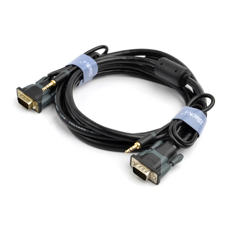 Black-i VGA Cable with 3.5mm Audio