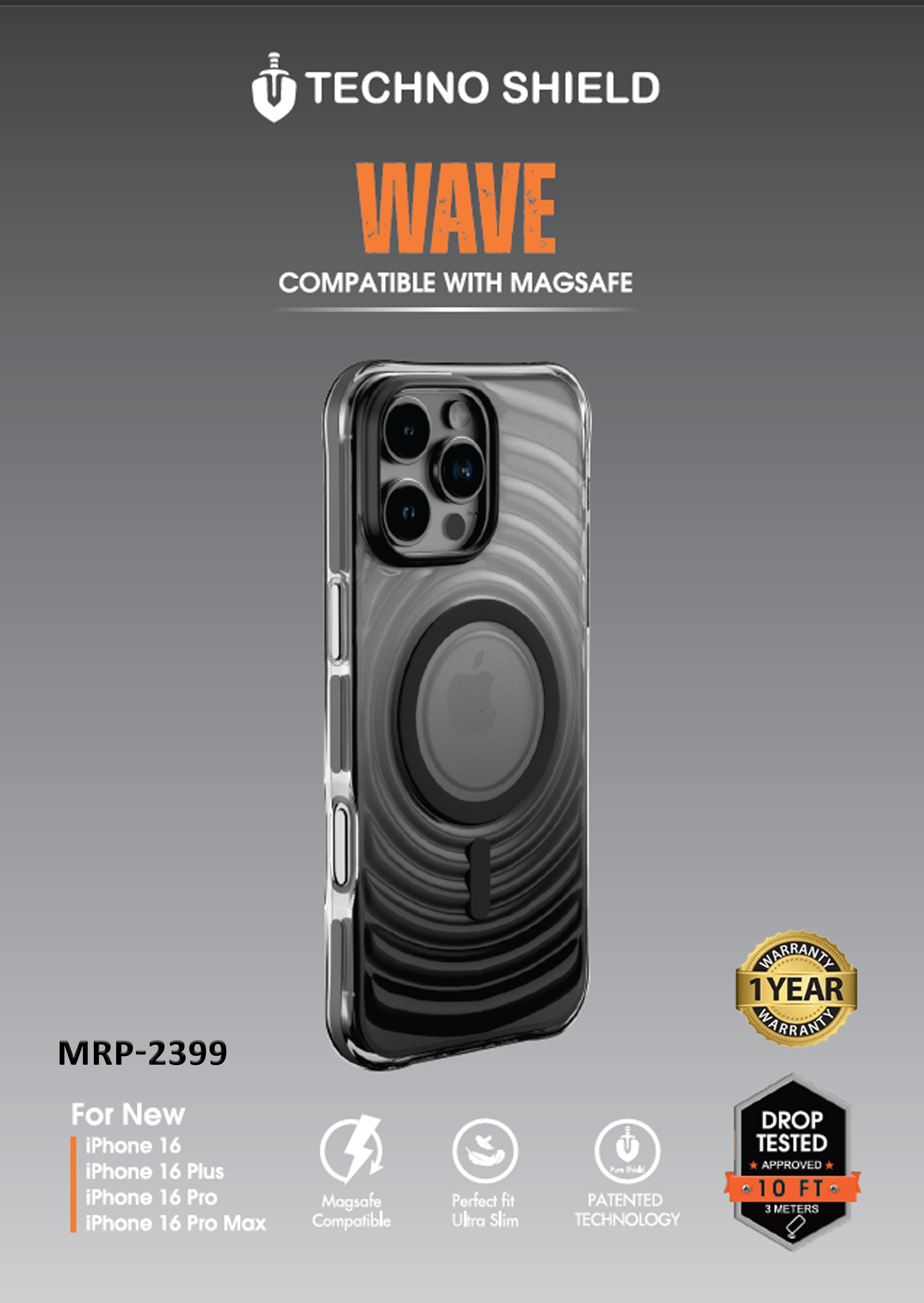 Techno Shield WAVE Premium MagSafe Case for iPhone 16 Series