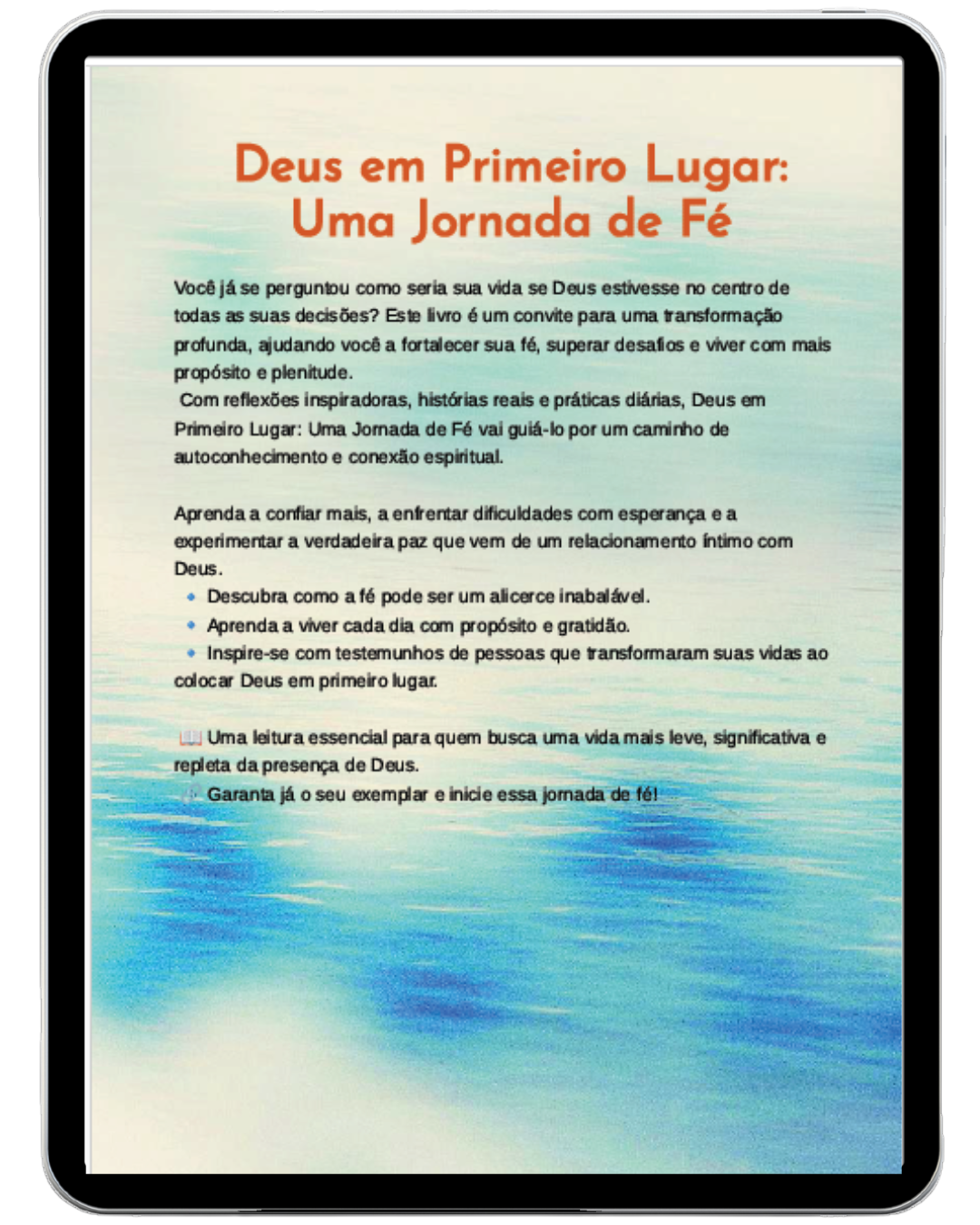 SPIRITUAL COACHING - Deus em Primeiro Lugar: Uma Jornada de Fé