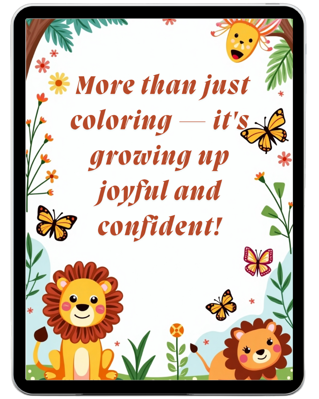 Wild Animals Positive Affirmations Coloring Book